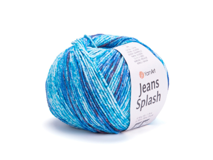Jeans Splash 944 - Modrá-biela