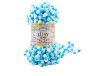 Puffy Color 6459 - biela-svetlomodrá