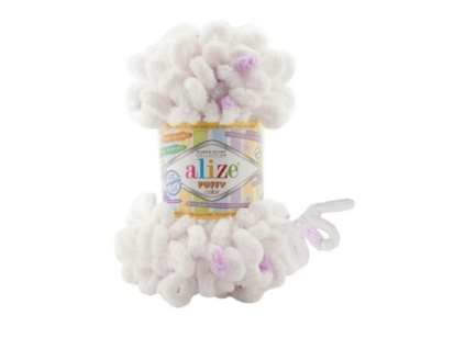 Puffy Color 6470 - biela-svetlofialová