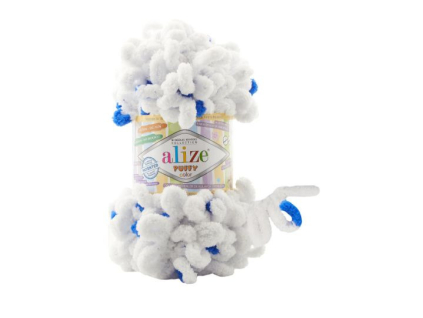 Puffy Color 6471 - biela-tmavomodrá