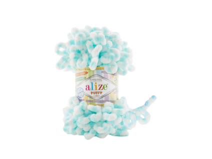 Puffy Color 6493 - biela-mentolová