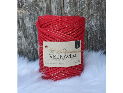 Špagát VEĽKÁvlna 3mm - Vianočný mak divý