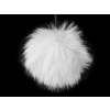 Kožušinový brmbolec s pútkom Ø8 cm (Varianta 1 Off White)
