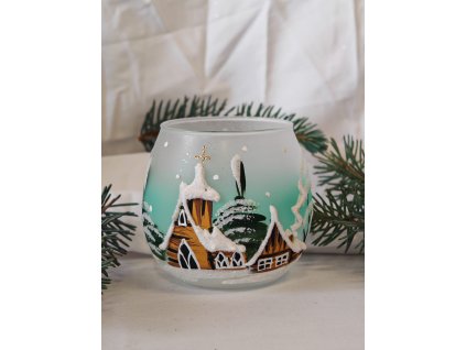 Sklenička Ø8 cm - Tyrkysová