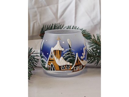 Sklenička Ø8 cm - Modrá