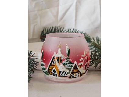 Sklenička Ø8 cm - Červená