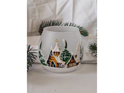 Sklenička Ø8 cm - Bílá