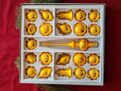 Sada 21+1 - dekor páv - Zlatá