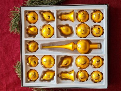 Sada 21+1 - zrcátko mat - Zlatá