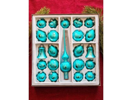 Sada 21+1 - zrcátko mat - Tyrkysová