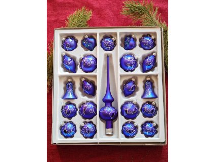 Sada 21+1 - zrcátko mat - Modrá