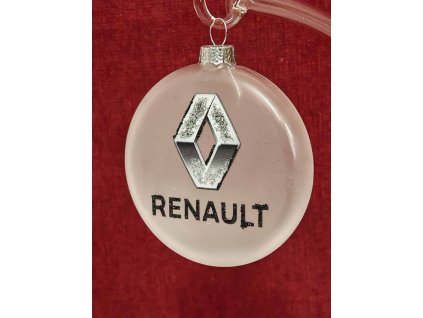 Skleněný medailon 8 cm - znak Renault