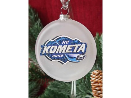 Skleněný medailon 8 cm - HC Kometa Brno