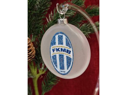 Skleněný medailon 8 cm - FK Mladá Boleslav