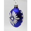 Skleněné velikonoční vajíčko ornament 1 - Modrá