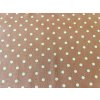 Bavlněná látka bílý větší puntík na starorůžové