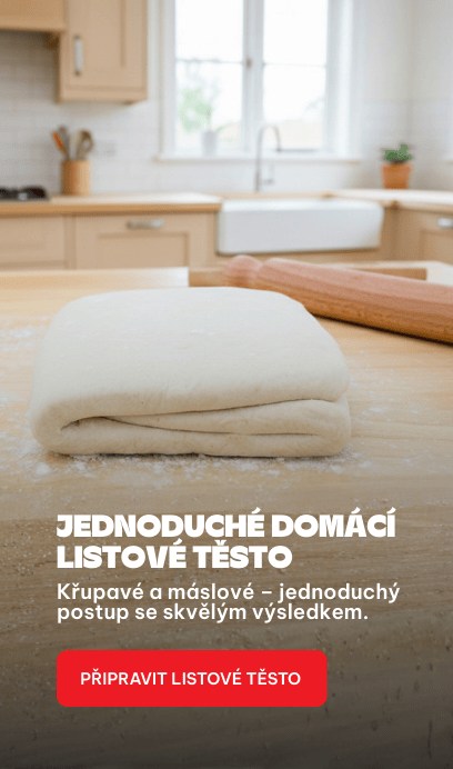 Postup a recept Listové těsto