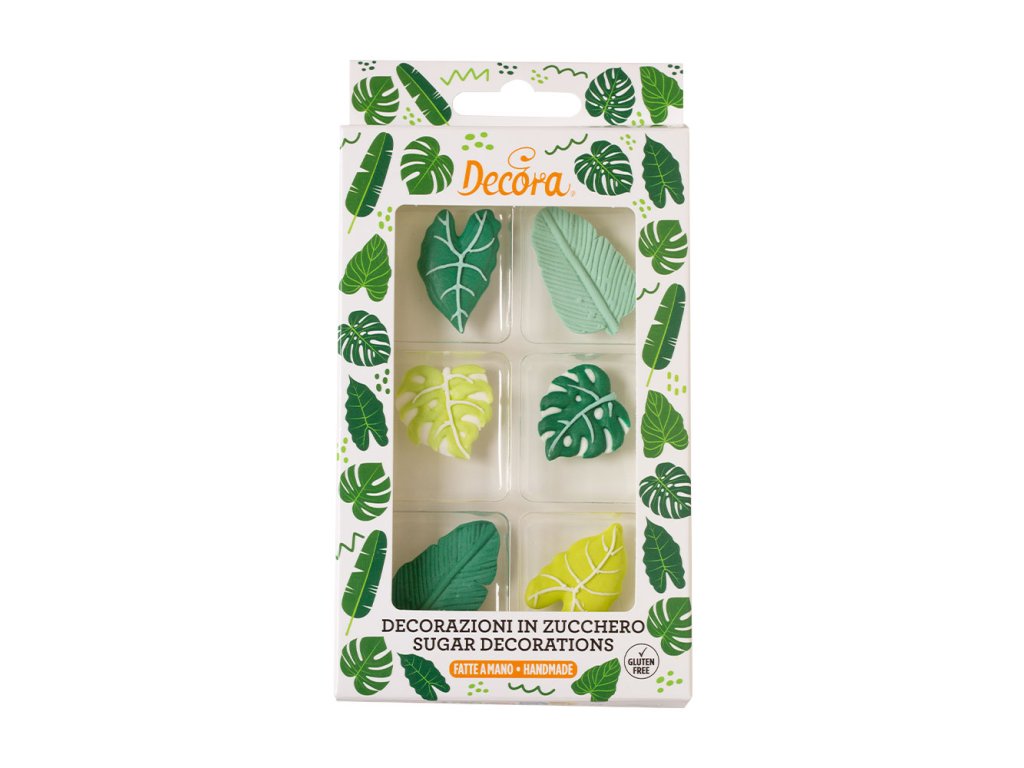 Decora - cukrové ozdoby tropické listy - 6 ks_01