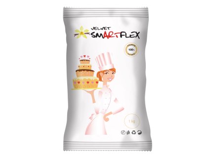 smartflex velvet vanilka 1 kg v sacku potahovaci a modelovaci hmota na dorty 1