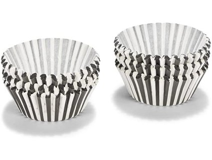 Košíčky Patisse 50 x 30 mm (200 ks) - černobílé pruhované