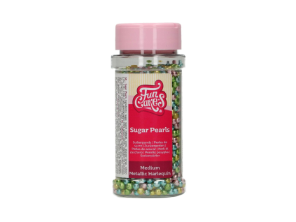 Sugar Pearls – perly střední barevné – metalické 80 g