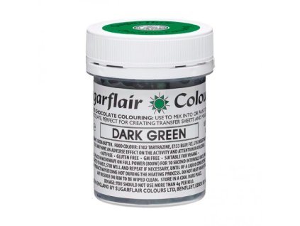 SUGARFLAIR C309 BARVA DO ČOKOLÁDY DARK GREEN