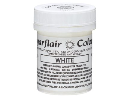 Sugarflair color - čokoládová barva - White