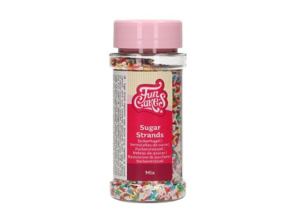Sugar Strands - tyčinky barevný mix 80 g