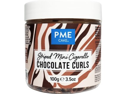 Čokoládové hoblinky PME- pruhované  - 100 g; 01
