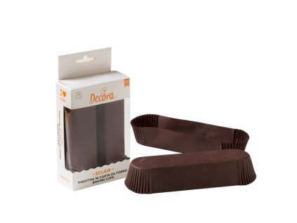Košíčky Decora Eclair - hnědé 60 ks