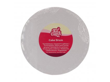 f81075 funcakes cake drum round 20cm white