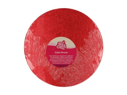 Dortová podložka červená O 25 cm, výška 12 mm