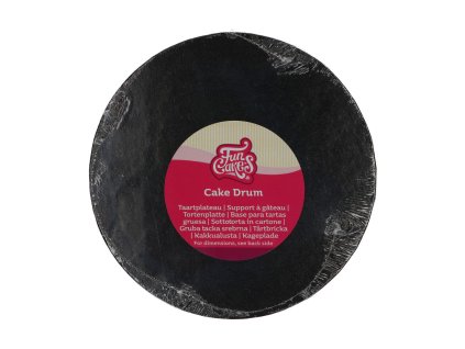 Dortová podložka černá O 20 cm, výška 12 mm