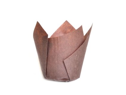 Košíčky TULIP 50/80 mm hnědý - 150 ks; T01
