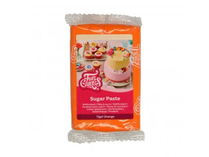 F20250  FUN CAKES TIGER ORANGE FONDANT