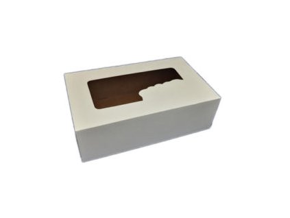 Krabice bílá s okýnkem nebo bez okýnka 25 × 15 × 8 cm