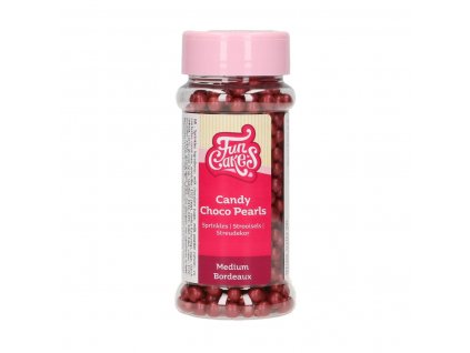 Candy Choco Pearls - perly střední bordeaux 80g