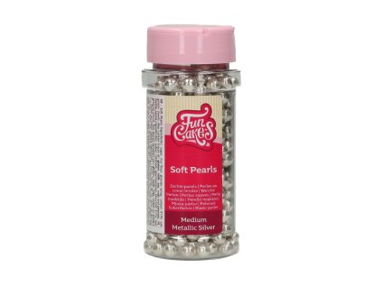 Soft Pearls - perly střední stříbrné - metalické 55 g