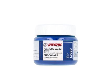 l03sb PAVONI Barva na čokoládu - modrá (blue) 40 g