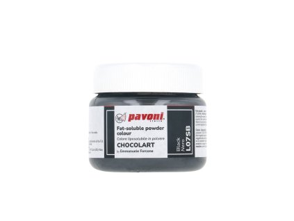 l07sb PAVONI Barva na čokoládu - černá (black) 40 g