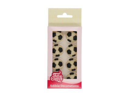 FUNCAKES Cukrové ozdoby fotbal - 8 ks