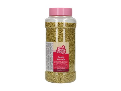 Sugar Strands - tyčinky zlaté - metalické 800g