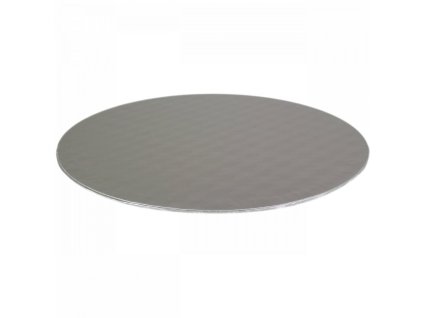 Dortová podložka stříbrná O 35,5 cm, výška 3 mm; 01