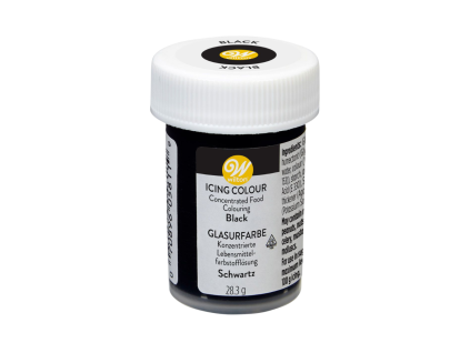 Black (Černá) – Gelová barva Wilton