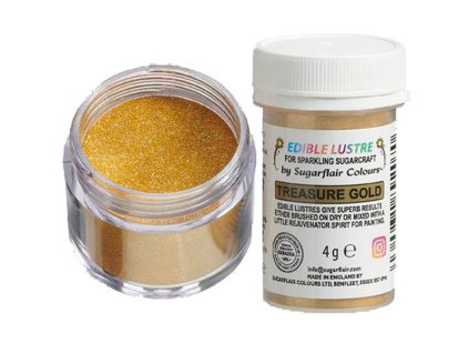 E771 0 Sugarflair - GLITTER TREASURE GOLD 4g - prachový lesk