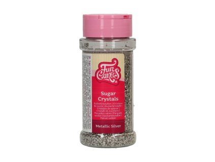 Sugar Crystals - krystalky stříbrné - metalické 80g