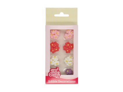FUNCAKES Cukrové ozdoby květiny sada mini - 32 ks