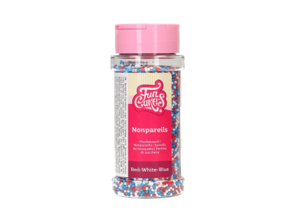 Nonpareils – perličky modro-bílo-červený mix 80 g