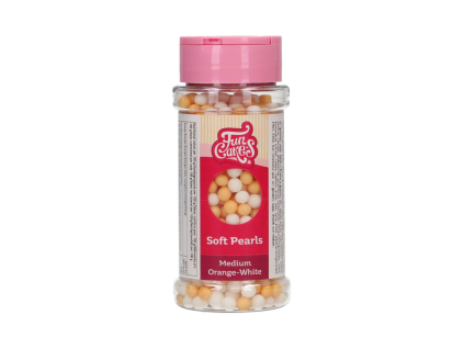 Soft Pearls – perly střední bílo-oranžové 60 g