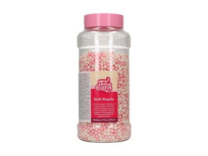 Soft Pearls - perly střední bílo-růžové 500g